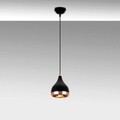 Set lampa si lustra, Opviq, 892OPV9106, Metal, Negru/Cupru