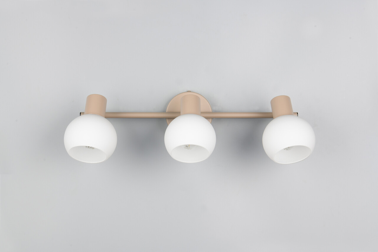 Plafoniera Boba, RL, 45x10x18.5 cm, 10W, 3x E14, metal, bej inchis/alb - 2 | YEO