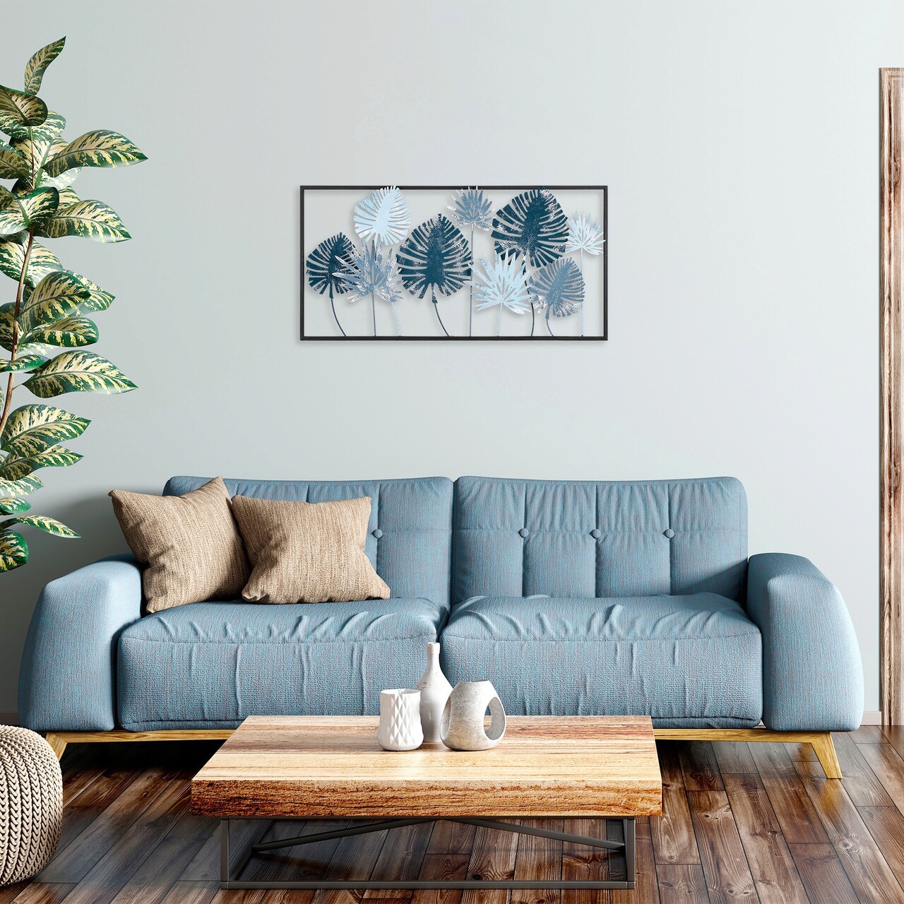 Decoratiune de perete, Yıldız, Metal, Dimensiune: 41 x 81 x 5 cm, Multicolor - 1 | YEO