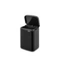 Cos de rufe, Brabantia, Bo Small, 4 L, 17.2x20x27.2 cm, otel, negru mat