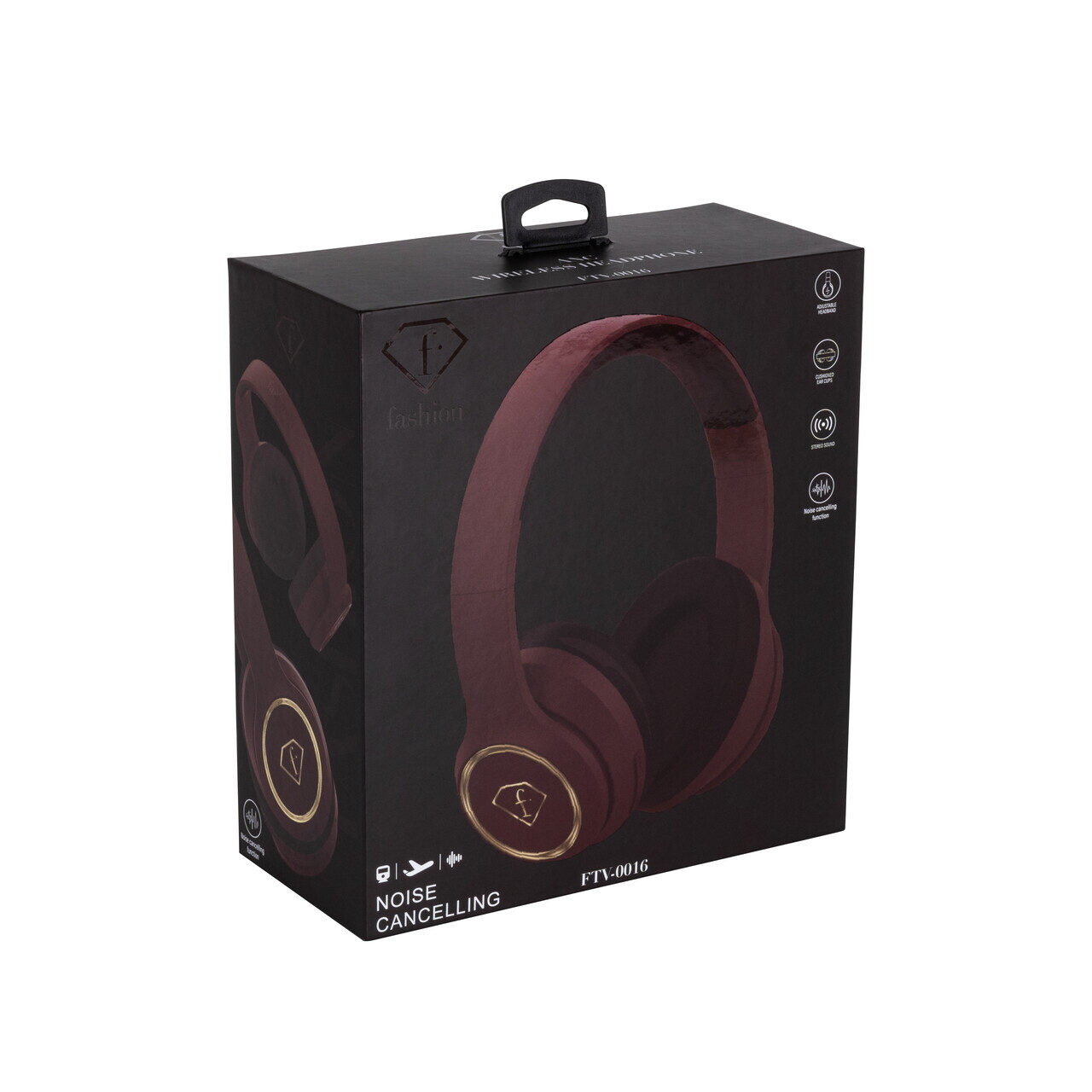 Casti wireless ANC Fashion TV, Headphones, 17x18.5x8 cm, visiniu - imagine 10