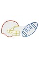 Decoratiune luminoasa LED, NFL Football Blue, Benzi flexibile de neon, DC 12 V, Multicolor