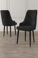 Set scaune 4 piese, Charlotte, Trex, Negru