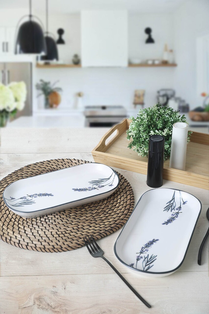 Set platou (2 bucăți), L'essentiel Maison, 275KRM2457, Antibacterian, Alb mat - view 2