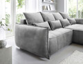 Coltar extensibil dreapta 4 locuri ELTAP, RT-04NU, Campo, 265x196x88 cm, lemn/poliester, gri inchis