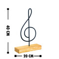 Decoratiune, Note, 20x40x4 cm, Metal, Negru