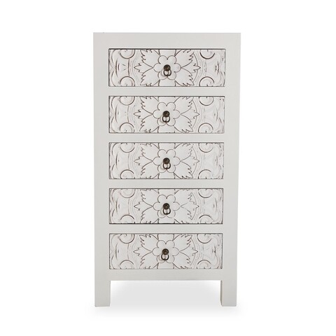 Comoda, versa, dybe, 40 x 90 x 48 cm, lemn, alb