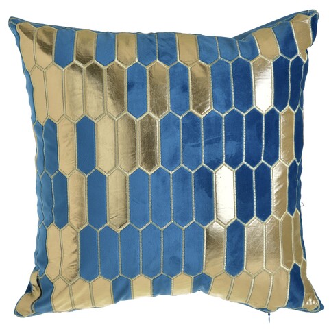 Perna decorativa Blue Golden, InArt, 45×45 cm, catifea 45x45 imagine 2022 by aka-home.ro