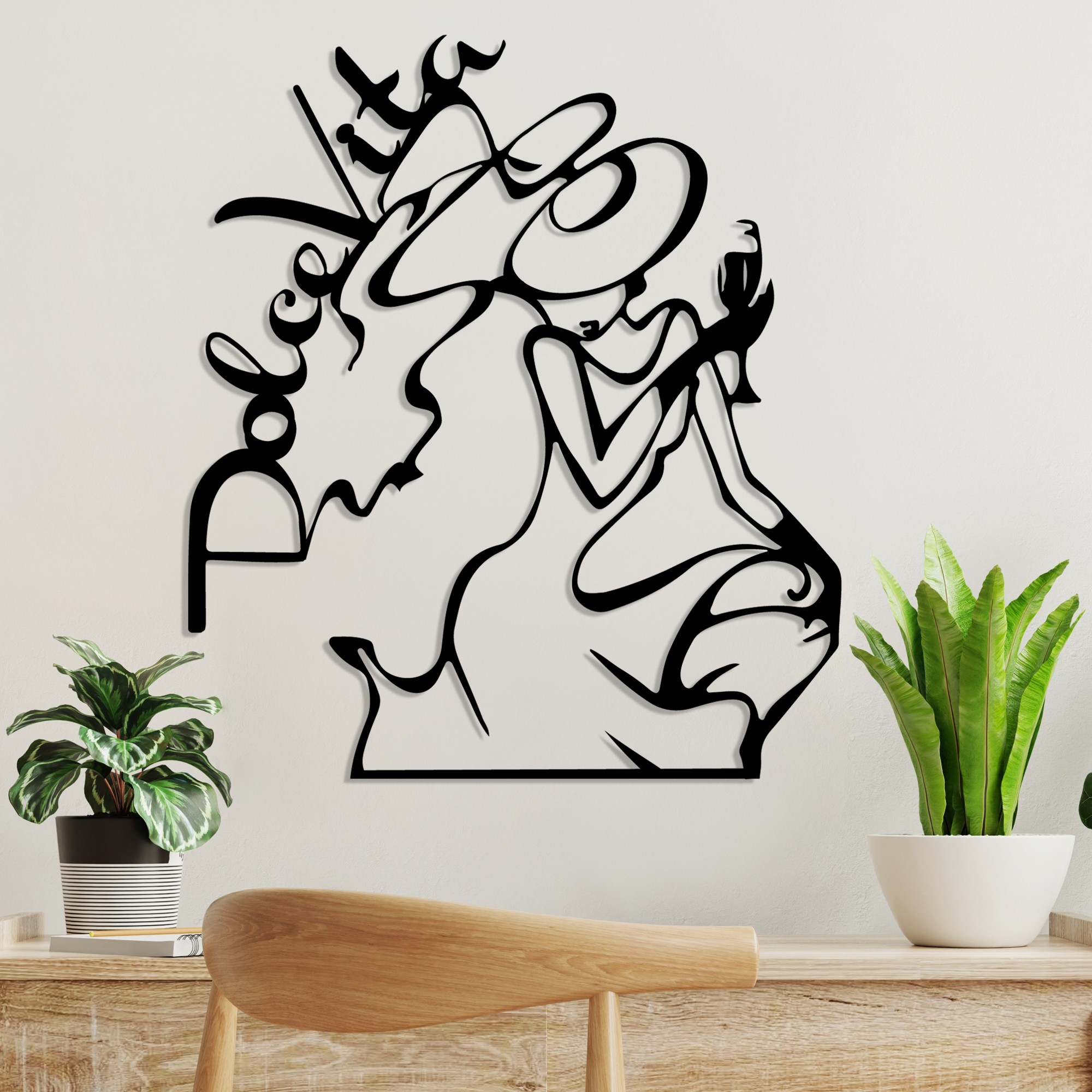 Decoratiune de perete, Dolce Vita 2, Dimensiune: 50 x 56 cm, Negru