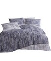 Lenjerie de pat dubla, Lara - Grey, Pearl Home, 50% bumbac / 50% poliester