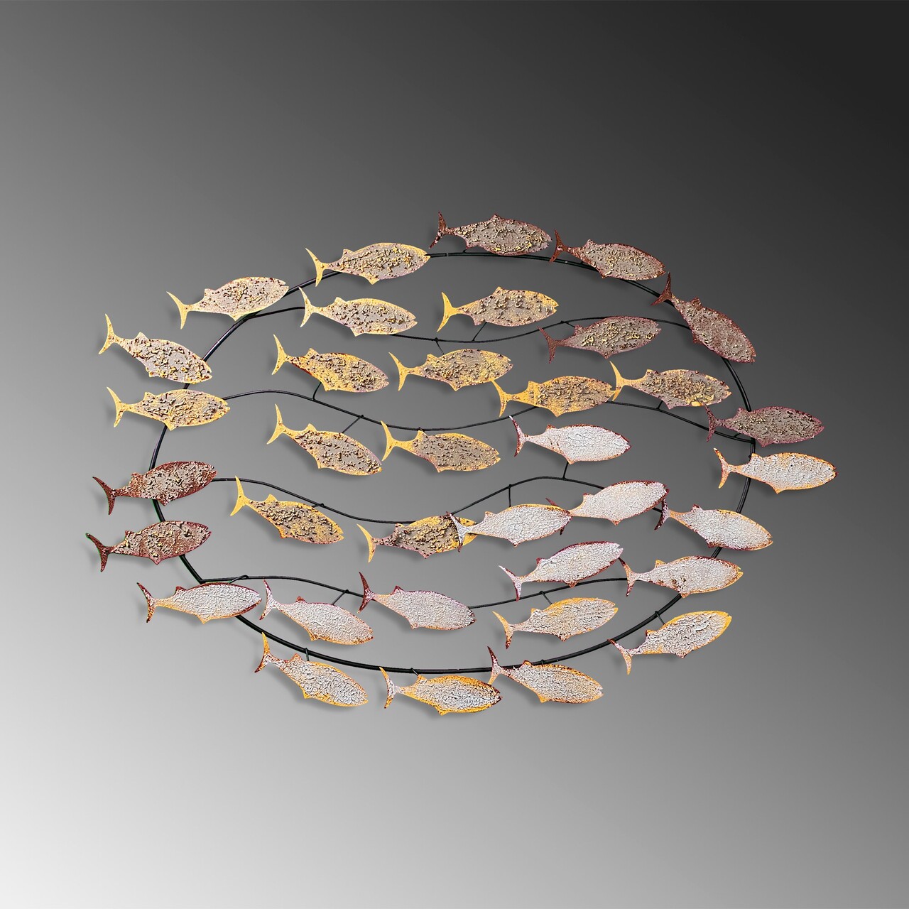 Decoratiune de perete, Alabalık 2, Dimensiuni: 94 x 58 x 4 cm, Multicolor - view 4