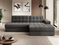 Coltar extensibil dreapta 3 locuri ELTAP, RT-06SO, Blezalt, 240x150x82 cm, lemn/poliester, gri inchis