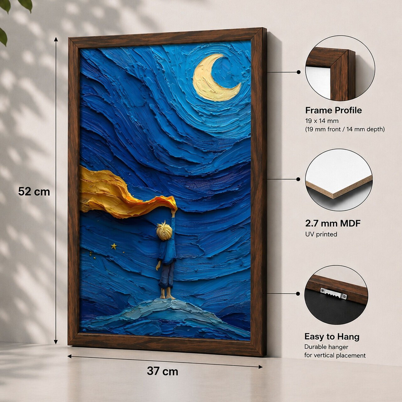Tablou decorativ, 3752KACT-059, Fundal: 100% MDF (Grosime: 2,7 mm) Vopsire: Imprimare UV, Multicolor — imaginea 2