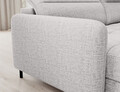Coltar extensibil stanga 4 locuri ELTAP, LT-03AUB, Berrto, 306x165x100 cm, lemn/poliester, gri deschis