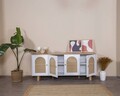 Consola, Wolina, Bohem, 80x180x41 cm, MDF , Alb / Stejar