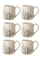 Set 6 cani, Bloomingville, Bea, 10x10.5 cm, 400 ml, ceramica, natural