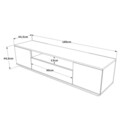 Comoda TV FR7 - AW, Locelso, 180x44.5x44.6 cm, natural/alb