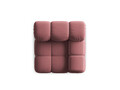 Modul dreapta pentru canapea, 1 loc, Bellis-51, Micadoni Home, 94x94x70 cm, catifea, roz