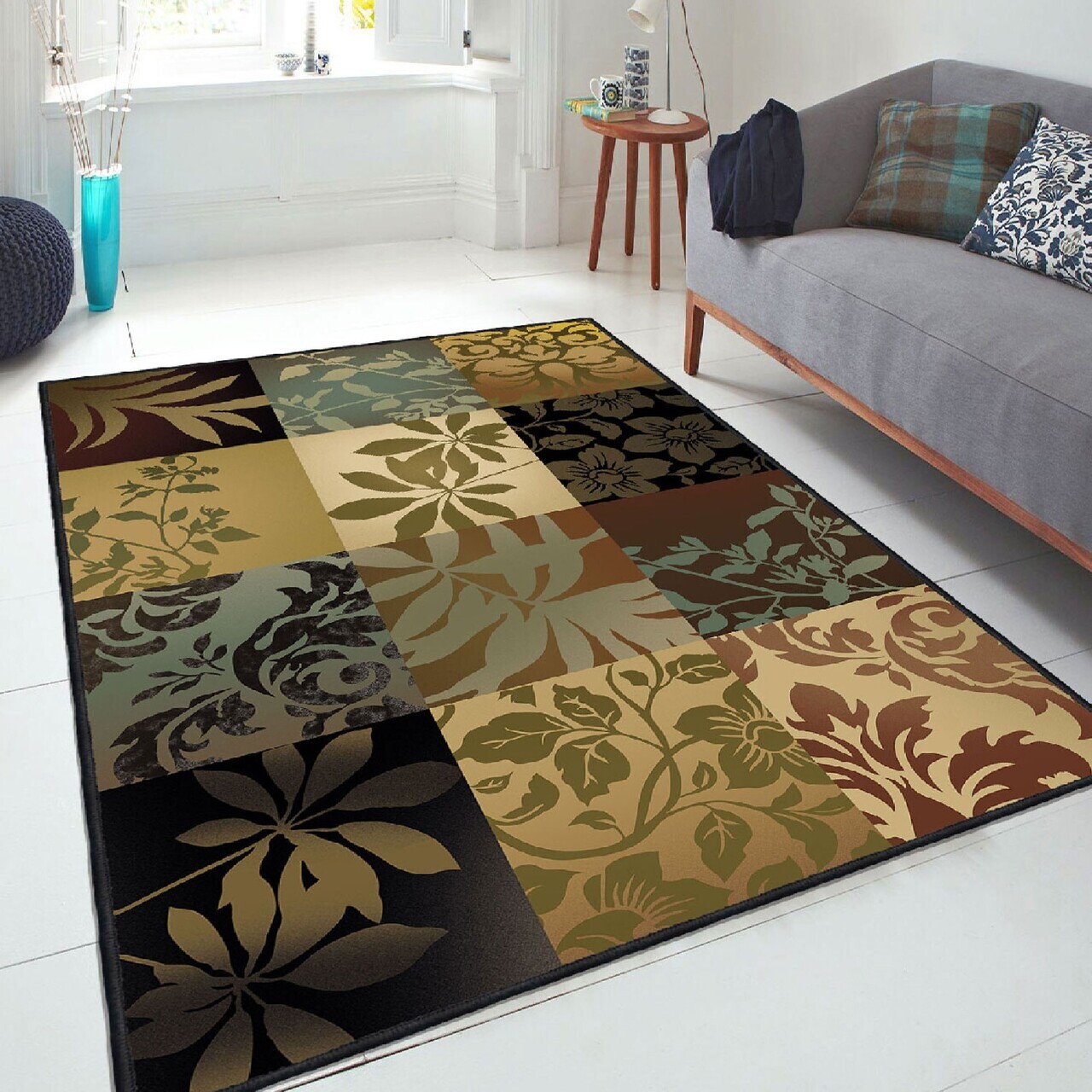 Covor Els1844 100x300 cm Catifea Multicolor