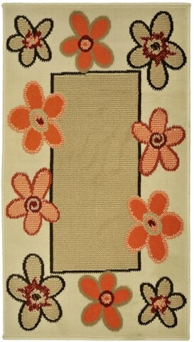Covor flowers, decorino, 80x150 cm, polipropilena, multicolor
