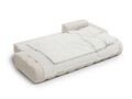 Coltar extensibil dreapta 3 locuri, Linz, Cosmopolitan Design, 275x142x84 cm, cotiera stanga, tesatura structurata, bej