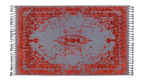 Covor, Las Monte 3012, 200x290 cm, 60% bumbac;40% fibre acrilice, Gri/Roșu