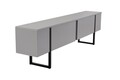 Comoda TV, Nordure, Serenity, 180x50x29 cm, PAL, Gri/Negru