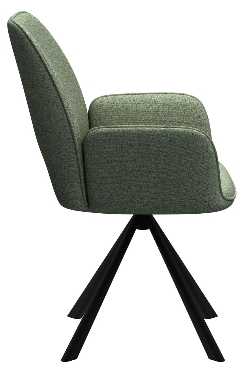 Scaun Graham, Actona, 59x62x87 cm, rotativ, poliester/otel, verde - view 5
