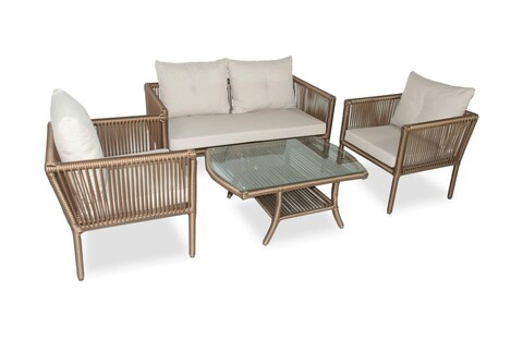Set mobilier de gradina, jumilla, shangai 38, maro inchis