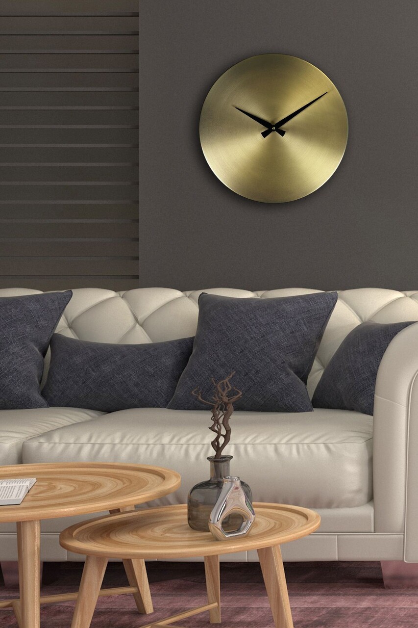 Ceas de perete, 35Sivmetsaat, Dimensiune: 35 x 35 cm, Aur/Negru - view 4