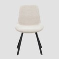 Scaun Silla, Homla, 52x60x83.5 cm, metal/poliester, bej