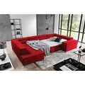 Coltar extensibil dreapta 6 locuri ELTAP, Th-17, Thiago, 342x208x88 cm, lemn/poliester, verde inchis
