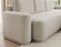 Coltar extensibil dreapta 4 locuri ELTAP, Aurumm, 285x180x92 cm, lemn/poliester, alb murdar