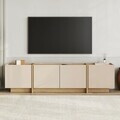 Comoda TV, Nordure, Lowen, 180x46x35 cm, PAL, Nurcă / Stejar Safir