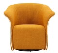 Fotoliu rotativ Senape Siena Swivel, Mauro Ferretti, 83.5x66x80 cm, fier/poliester, galben mustar