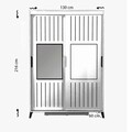 Dulap pentru haine, Comforty, Pasific Home Fuga, 130x216x60 cm, Stejar