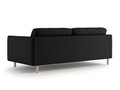 Canapea 4 locuri, Eden, Micadoni, 209x92x90 cm, catifea, negru