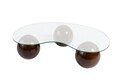 Masuta de cafea, Cerritos, Sphere, Nuc / Transparent