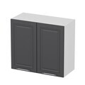 Dulap pentru bucatarie, Hanah Home, Minar, 80x72x37 cm, Alb / Antracit
