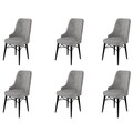 Set de scaune, Charlotte, Pare, Metal, Gri/Negru