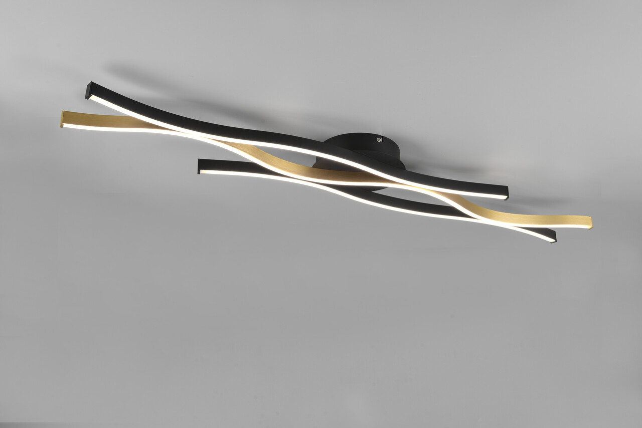 Plafoniera Blaze, TRIO, 107.5x18x7 cm, 35W, 1x SMD LED, metal, bronz/negru - 1 | YEO