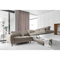 Coltar extensibil dreapta 4 locuri ELTAP, RT-07SAV, Noble, 255x201x100 cm, lemn/poliester, bej inchis