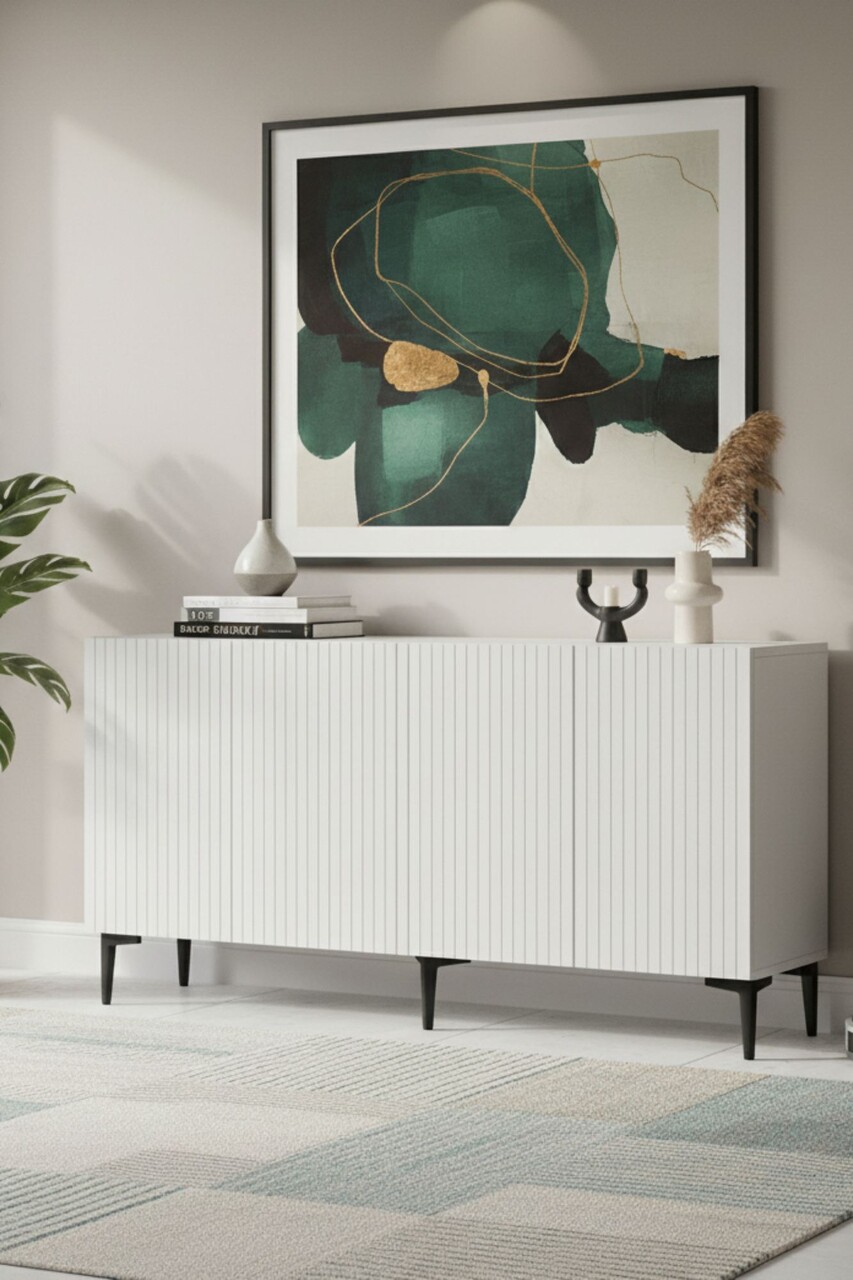 Consola, Hanah Home, Zeynep 150, 150x75x32 cm, PAL , Alb - view 2