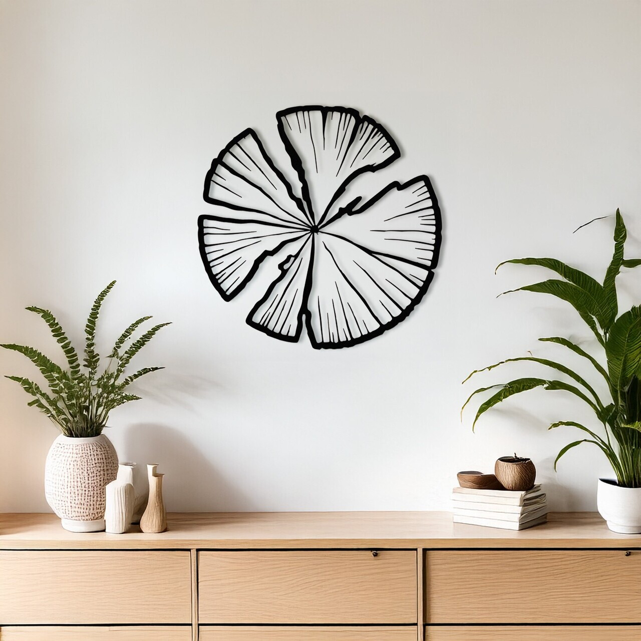 Decoratiune de perete, DCV-1013-MT, Dimensiune: 40 x 40 cm, Negru — imaginea 2