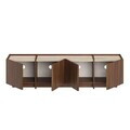Comoda TV, Nordure, Lowen, 180x46x35 cm, Travertin / Nuc Milano