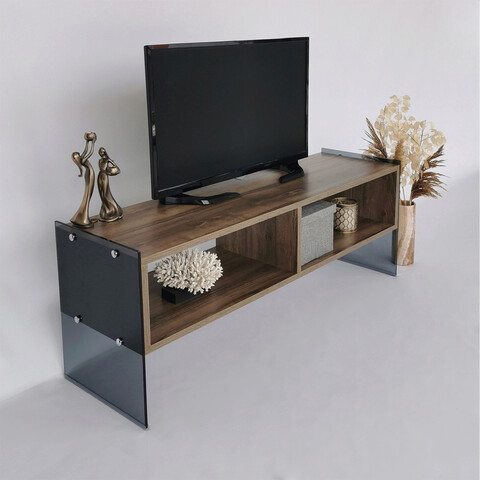Comoda tv, neostill, tv405, 120x45x35 cm, nuc / fume