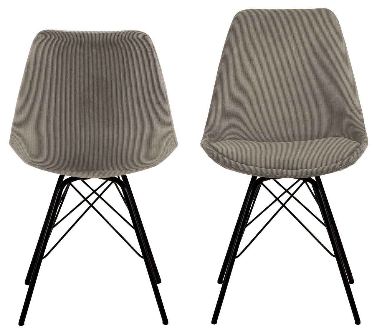Scaun Eris, Actona, 48.5x54x85.5 cm, tesatura corduroy/otel, bej - view 9