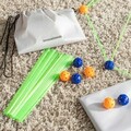 Kit de constructie fort pentru copii Builkitt, InnovaGoods, 155 piese, fosforescent