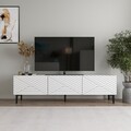 Comoda TV, Odessa, Felix, 160x44 cm, PAL, Alb