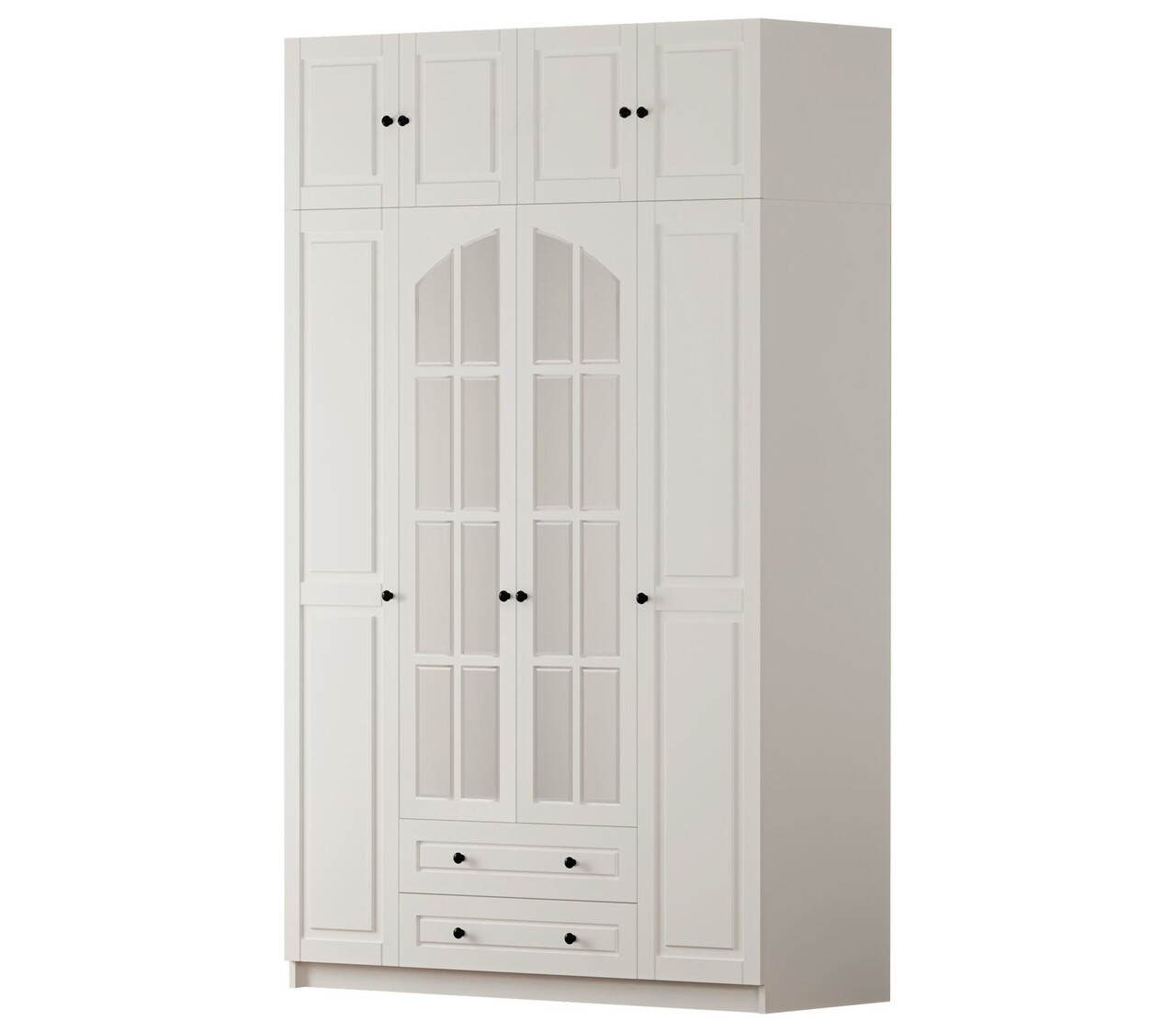 Dulap pentru haine, Rabi, Rb-185-11, 140x210x52 cm, Alb mat - 2 | YEO